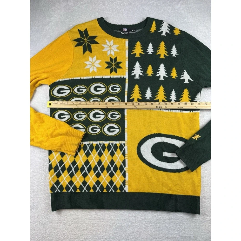 Green Bay Packers Ugly Christmas Sweater NFL Team Apparel‎ Men's Size XL X-Large